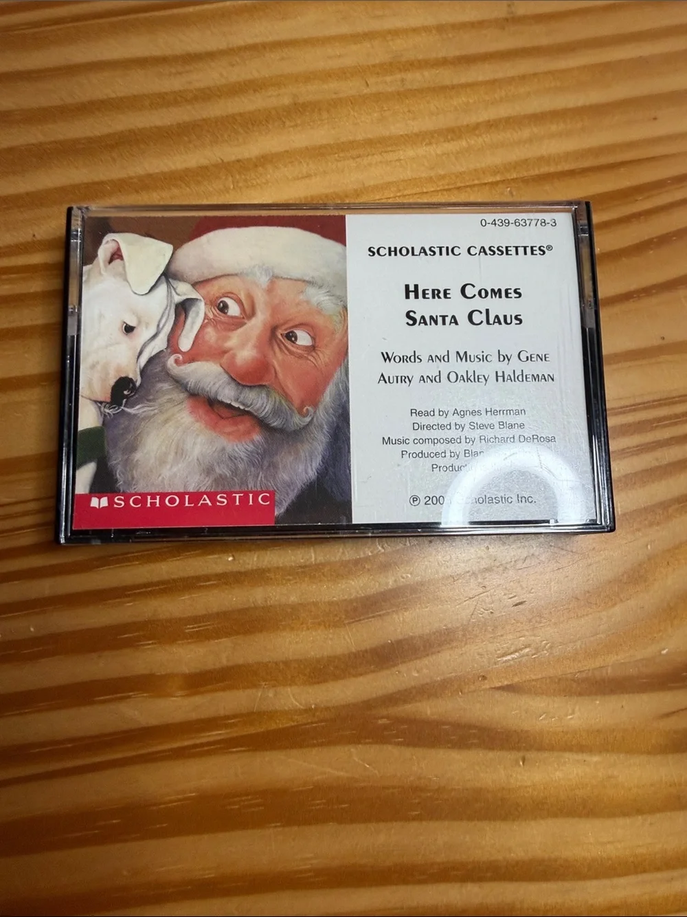 Vintage Here Comes Santa Claus Read-Along Book & Cassette Tape Set